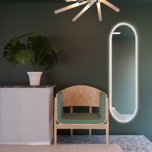 Lustro ścienne Baltica Design Bright Pastille LED Premium 155x40 cm