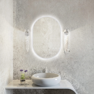 Lustro ścienne Baltica Design Bright Pastille LED Premium 95x40 cm