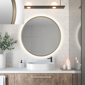 Lustro ścienne Baltica Design Top Frame Cadre Metal LED
