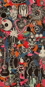 Tapeta MINDTHEGAP Woodstock Festival Memories Dark WP20612