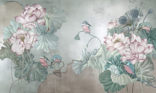 Botaniczne-kwiaty-i-ptaki-na-pastelowej-tapecie.jpg