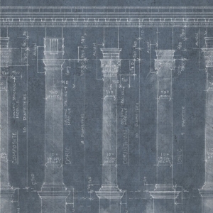 Tapeta MINDTHEGAP Eclectic Colonnade Blue WP20023