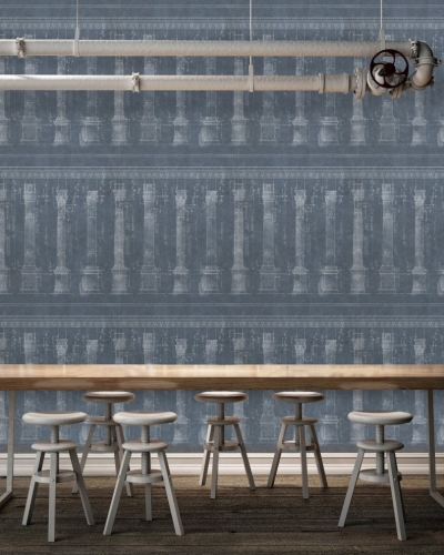 MINDTHEGAP Eclectic Colonnade Blue WP20023