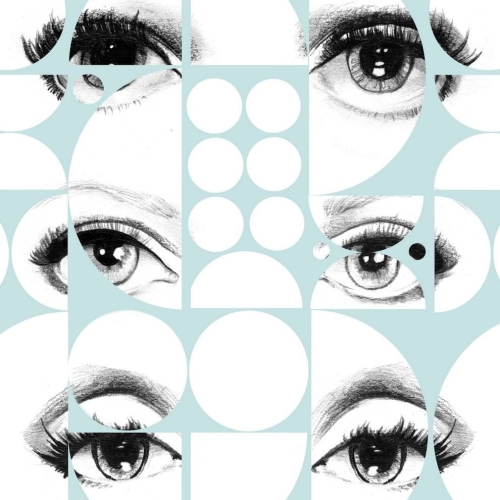 MINDTHEGAP Illusion Eyes and Circle Blue WP20086