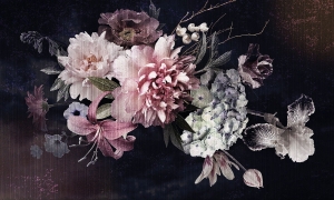 Grafika NEWWALLS Black peonies