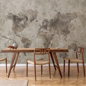 Wall Art Grafika Wall Grunge World Map