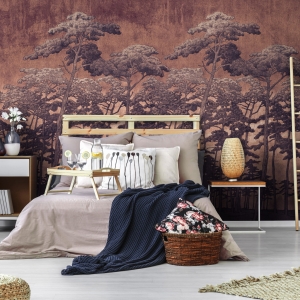 Wall Art Grafika Wall Secret Forest Rust