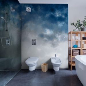 Wall Art Grafika Wall  Watercolor Ombre Blue