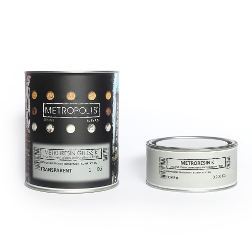 Żywica błyszcząca Metropolis/Metroresin Gloss 1kg (Zestaw)