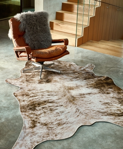 Asiatic Texas Faux Cowhide Grey