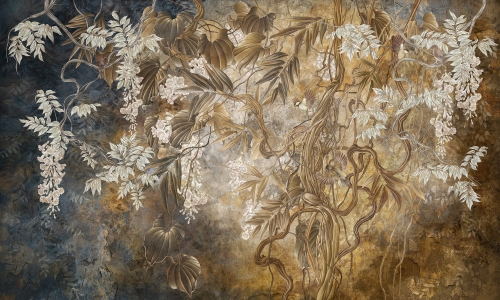 Dekoracyjna-tapeta-z-botanicznymi-elementami-w-odcieniach-żółtego.jpg