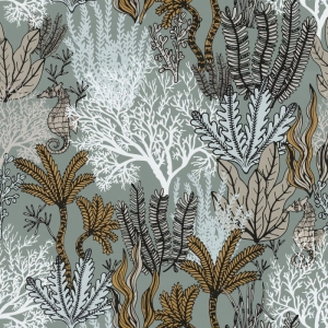Tapeta dekoracyjna Casamance Orphee Posidonie Celadon 74700100