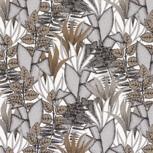 Tapeta dekoracyjna Casamance Orphee  Tigris Blanc/Gris 74731530
