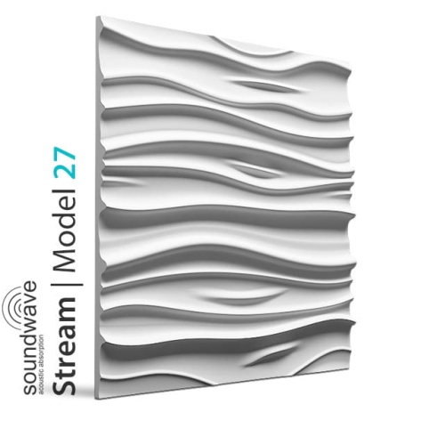 Loft Design Panel gipsowy Model 27 STREAM 60x60 cm 
