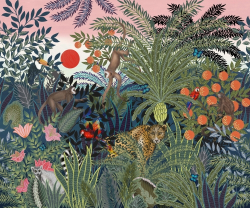 Mural Borastapeter Jungle Wall Animals 9426W wzór duzy.jpg