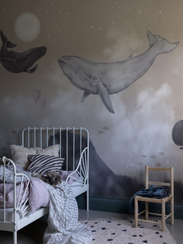 Mural Borastapeter Whales in the sky 9456W