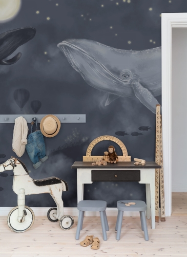 Mural Borastapeter Whales in the sky 9458W pokoj dzieciecy.jpg