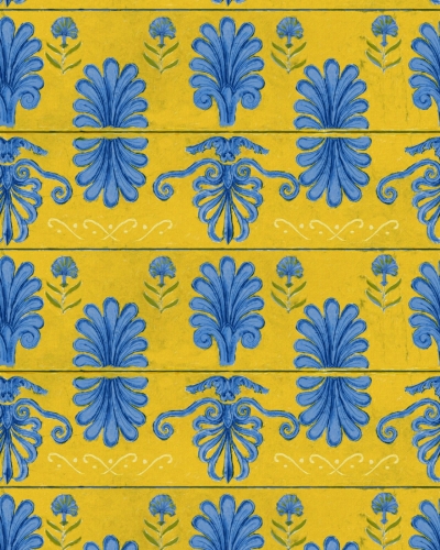 Tapeta MINDTHEGAP Sundance Villa Mykonos Villa Motif Lemon WP30044