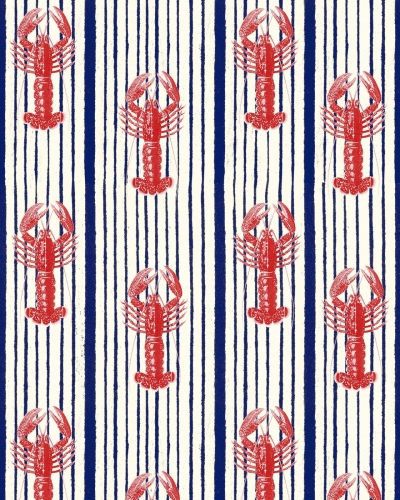 Tapeta MINDTHEGAP Sundance Villa MEDITERRANEAN LOBSTERS White WP30065