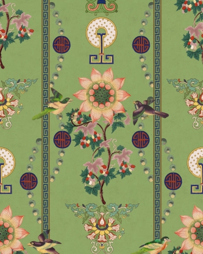 Tapeta MINDTHEGAP Chinese Garden Lin Yuan Absinthe Green WP20586