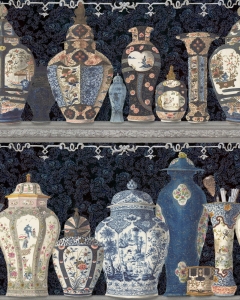 Tapeta MINDTHEGAP THE ARTIST'S HOUSE CERAMIC WONDERS Indigo WP20596