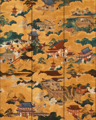 Tapeta MINDTHEGAP THE CURATOR'S CABINET FLOATING WORLD Golden WP20647