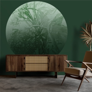 Wall Art Dots Green Ombre Flower