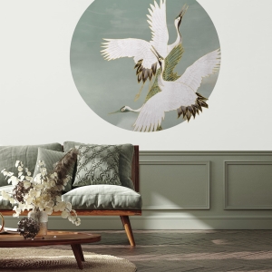 Tapeta w kole Wall Art Sage Tsuru