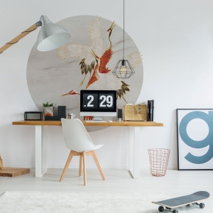 Wall Art Dots Creamy Tsuru