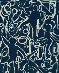 Tapeta MINDTHEGAP WOODSTOCK LIFESTYLE COLLECTION ON THE STAGE Midnight Blue WP30094