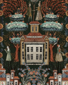 Tapeta MINDTHEGAP TYROL APRES-SKI HOME COLLECTION TALES OF TYROL Peat Black WP20685