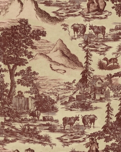 Tapeta MINDTHEGAP TYROL APRES-SKI HOME COLLECTION TOILE DU TYROL Burgundy WP30147