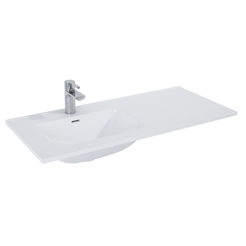 UMYWALKA ELITA SKAPPA 100 LEWA (60+40), CERAM WHITE