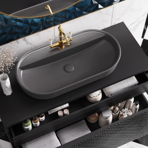 UMYWALKA ELITA BABETTE 82x42 BLAT, CERAM ANTHRACITE MATT 145108