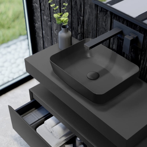 UMYWALKA ELITA NOMIA 50x39 BLAT, CERAM ANTHRACITE MATT