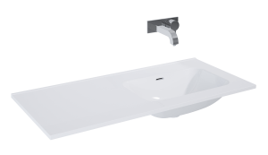UMYWALKA ELITA SKAPPA 100 BEZ OTWORU PRAWA (60+40), CERAMICZNA WHITE