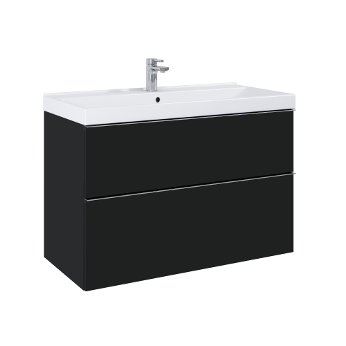 SZAFKA ELITA LOOK 100 2S BLACK MATT