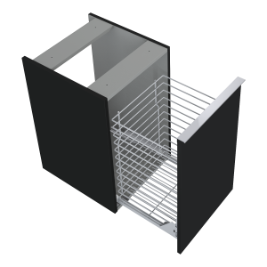 KOMODA ELITA LOOK 40 Z KOSZEM CARGO BLACK MATT