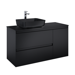 SZAFKA ELITA SPLIT 120 (80 2S L + KOSZ CARGO P) BLACK MATT