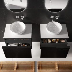 SZAFKA ELITA GLAM 70 1S + 1S BLACK MATT