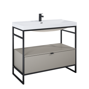 SZAFKA ELITA INDUS 100 1S FUME MATT DO STELAŻA