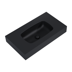UMYWALKA ELITA DIMPLE 80 ŚCIENNA, MARMUR BLACK MATT
