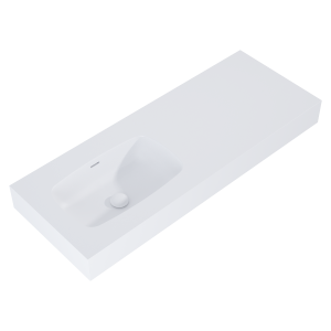 UMYWALKA ELITA DIMPLE 120 LEWA (60+60) ŚCIENNA, MARMUR WHITE MATT