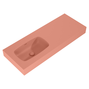 UMYWALKA ELITA DIMPLE 120 LEWA (60+60) ŚCIENNA, MARMUR TERRA PINK MATT
