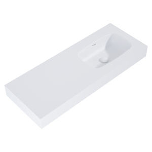 UMYWALKA ELITA DIMPLE 120 PRAWA (60+60) ŚCIENNA, MARMUR WHITE MATT