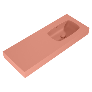 UMYWALKA ELITA DIMPLE 120 PRAWA (60+60) ŚCIENNA, MARMUR TERRA PINK MATT