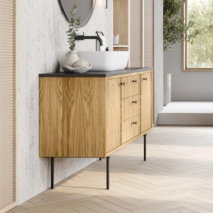 SZAFKA ELITA LEGACY 140 3S 2D DĄB NATURALNY FORNIR