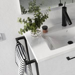 STELAŻ ELITA 36x80 Z RELINGIEM BLACK (ROMA PLUS COMPACT)