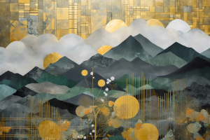 Grafika Reve Montagne et Ciel Placage MP101
