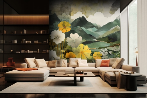 Grafika Reve Montagne et Ciel Placage MP103